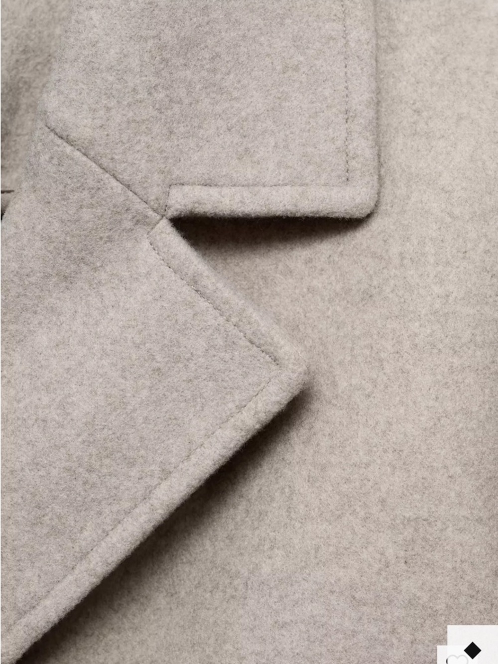 Mango Cozy Wool-Blend Coat in Light Taupe DOUBLE-BREASTED MIDI COAT 5812 - Picture 4 of 7